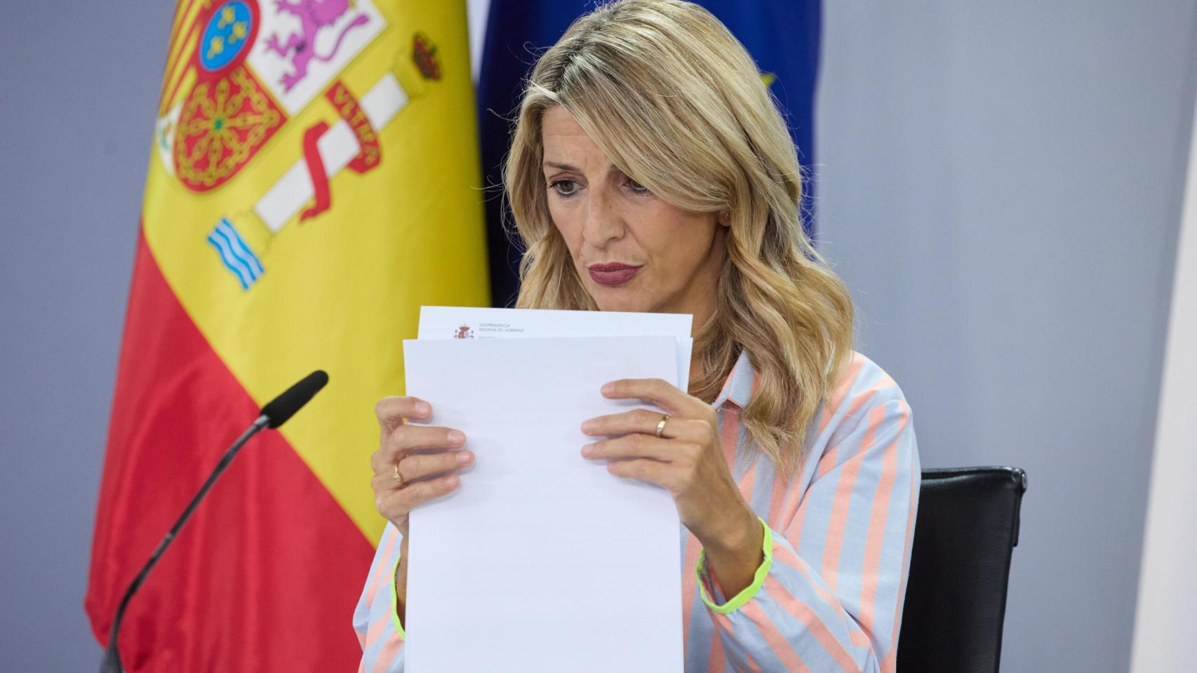 La vicepresidenta segunda y ministra de Trabajo y Economía Social, Yolanda Díaz.