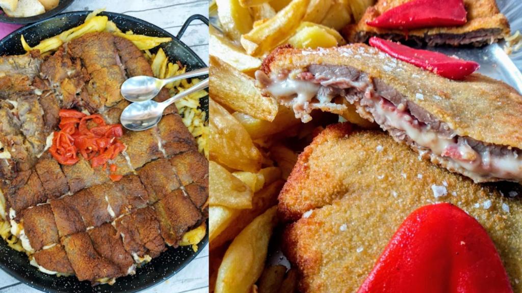 Cachopo XXL de la cafetería 'De Rechupete', en Zaragoza.