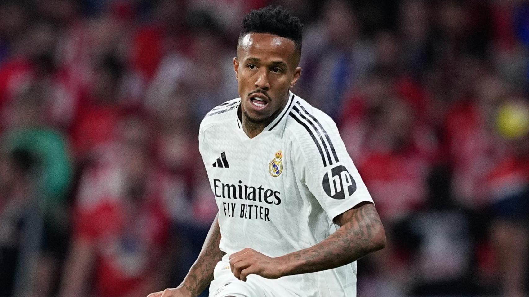 Eder Militao, durante el partido frente al Atlético de Madrid