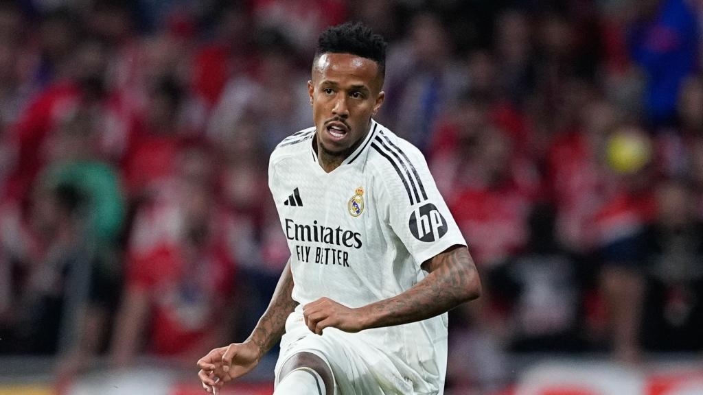 Eder Militao, durante el partido frente al Atlético de Madrid