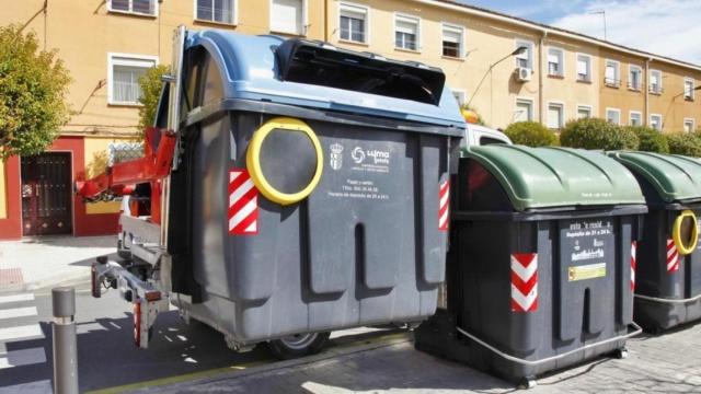 Contenedores de basura en Getafe.