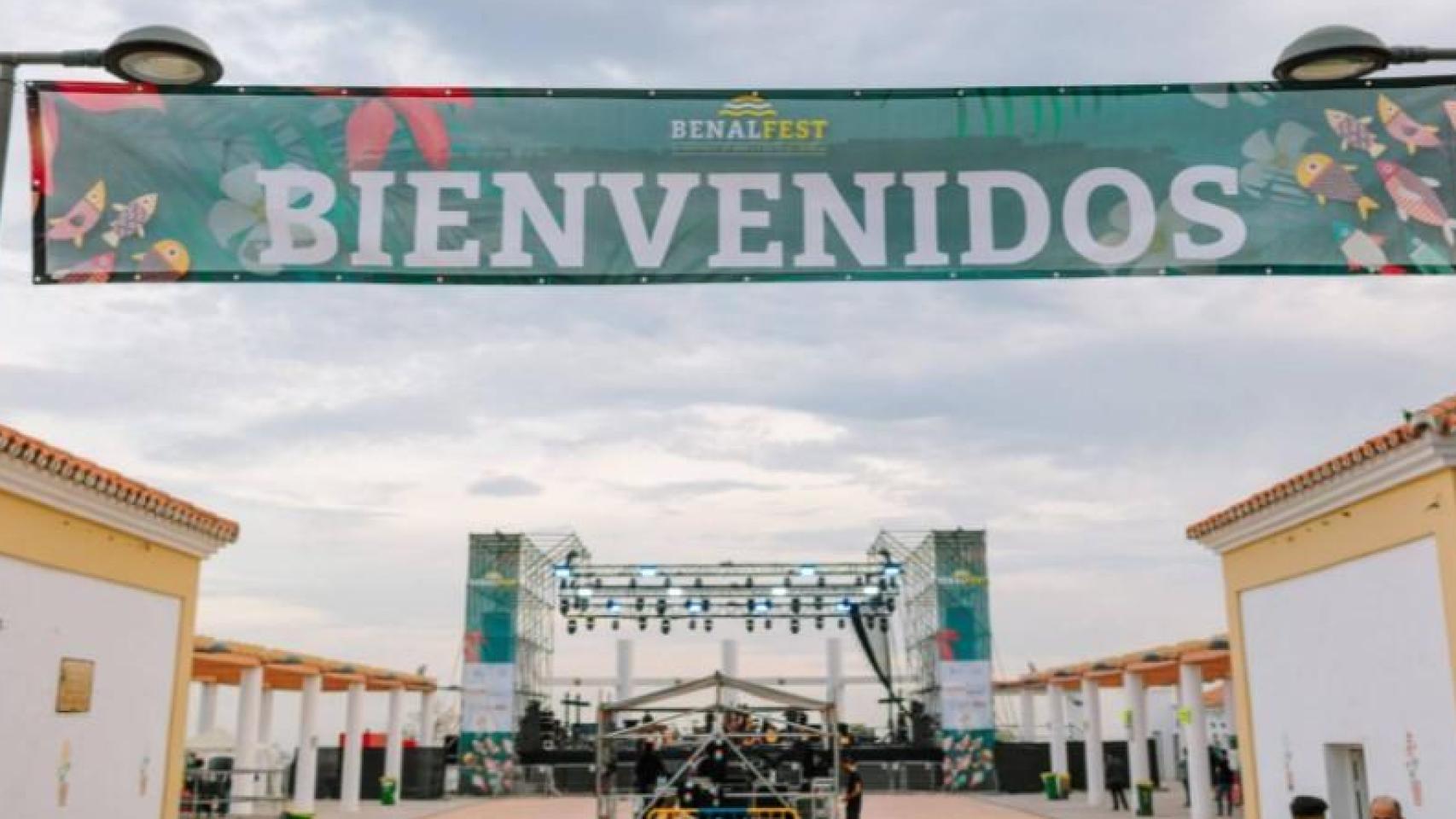 La entrada del Benalfest en Benalmádena.