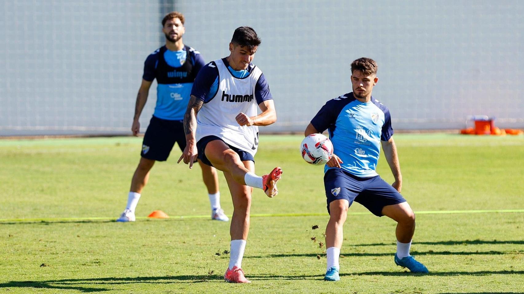 Sergio Castel y Dani Lorenzo, jugadores del Málaga CF