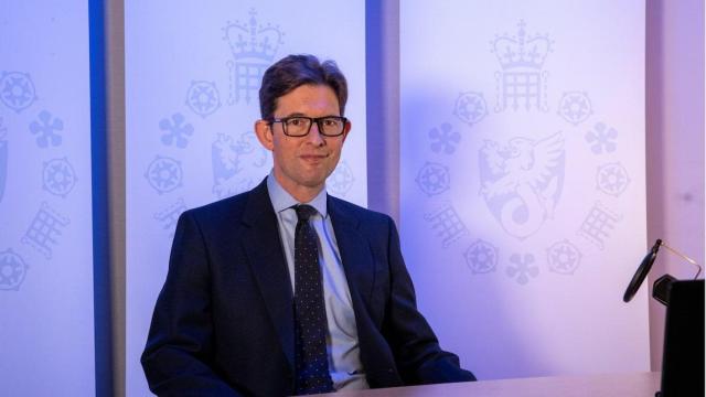 El director general del MI5, Ken McCallum, es fotografiado en Londres.