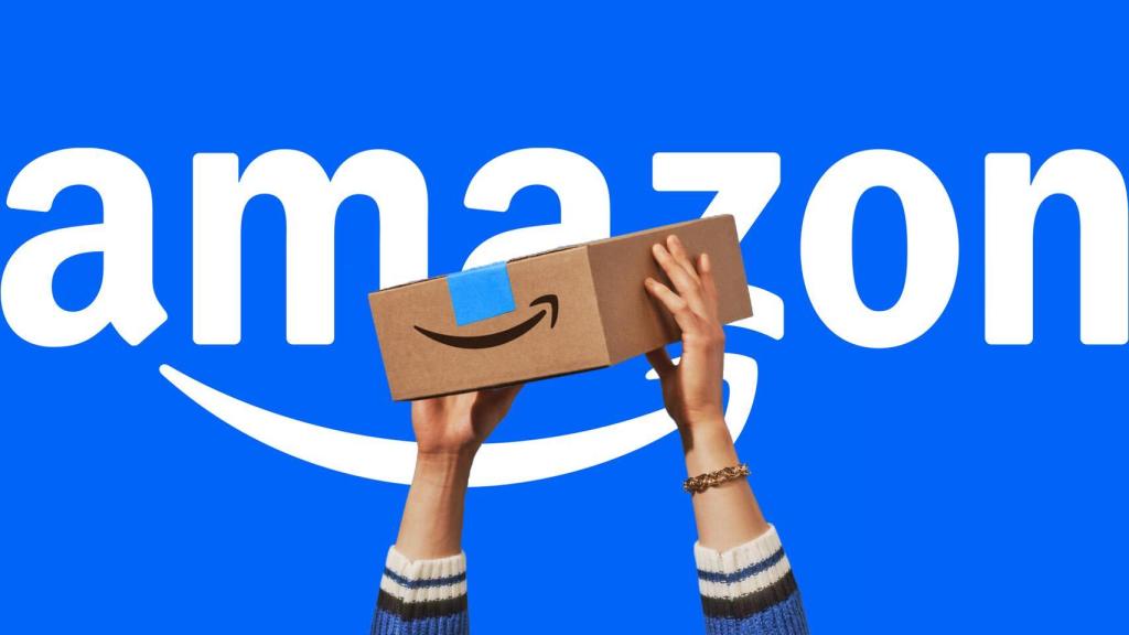 Fotomontaje con el logo de Amazon.