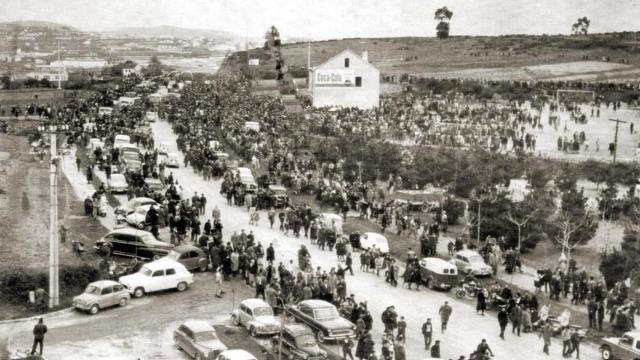 Imagen antigua de la zona de Casablanca en Os Castros.