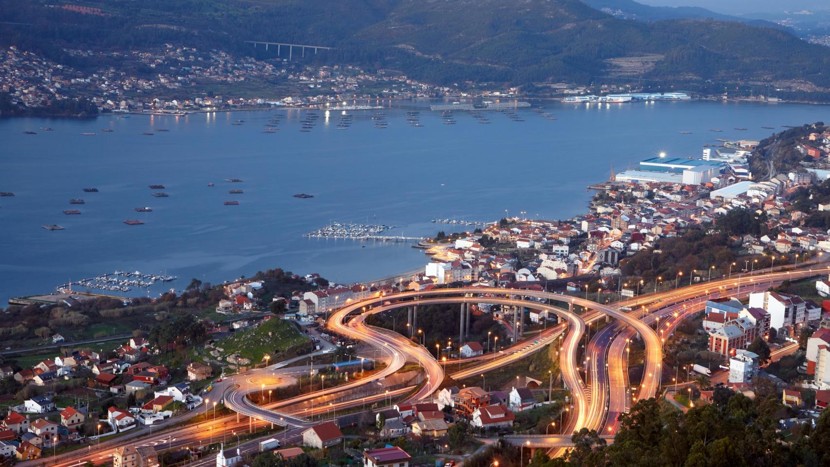 Vista aérea de la ciudad de Vigo