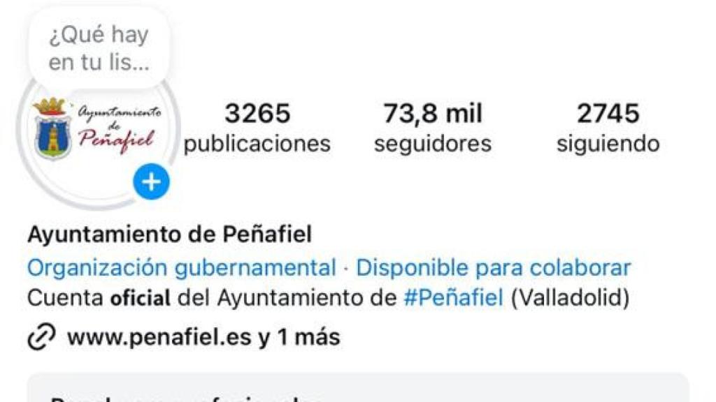 Redes sociales de Peñafiel