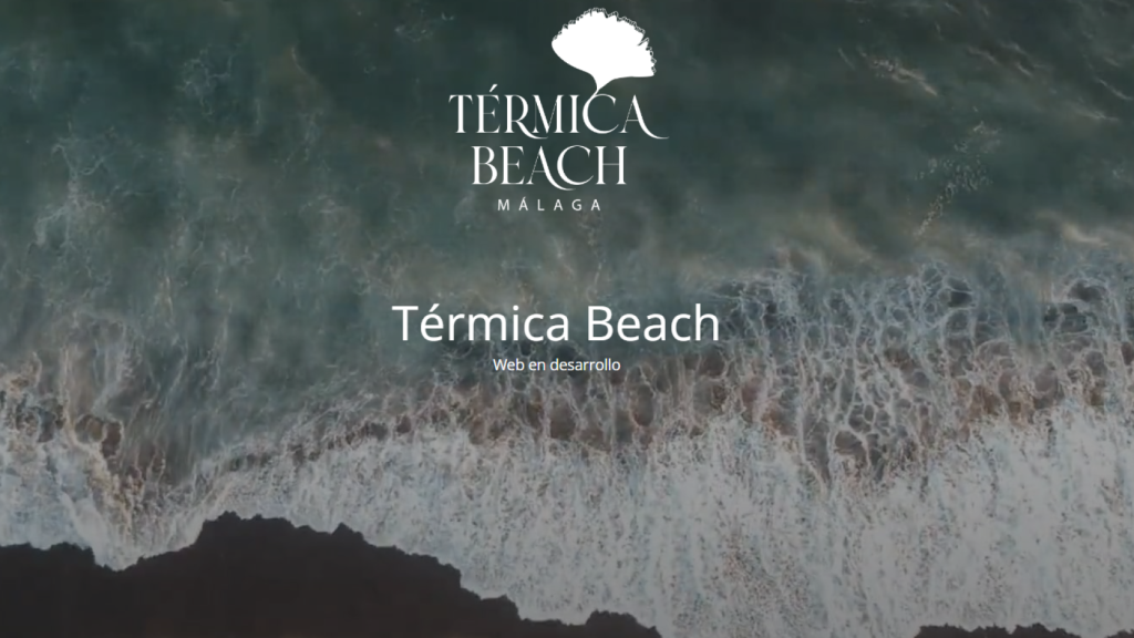 Imagen de la página web de Térmica Beach, en fase de desarrollo.