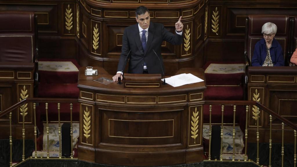 Pedro Sánchez, en la sesión de control al Gobierno del 9 de octubre de 2024