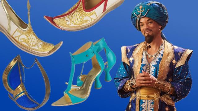 Will Smith como el genio de 'Aladdin' y algunos modelos hechos por José Vicente Antón.