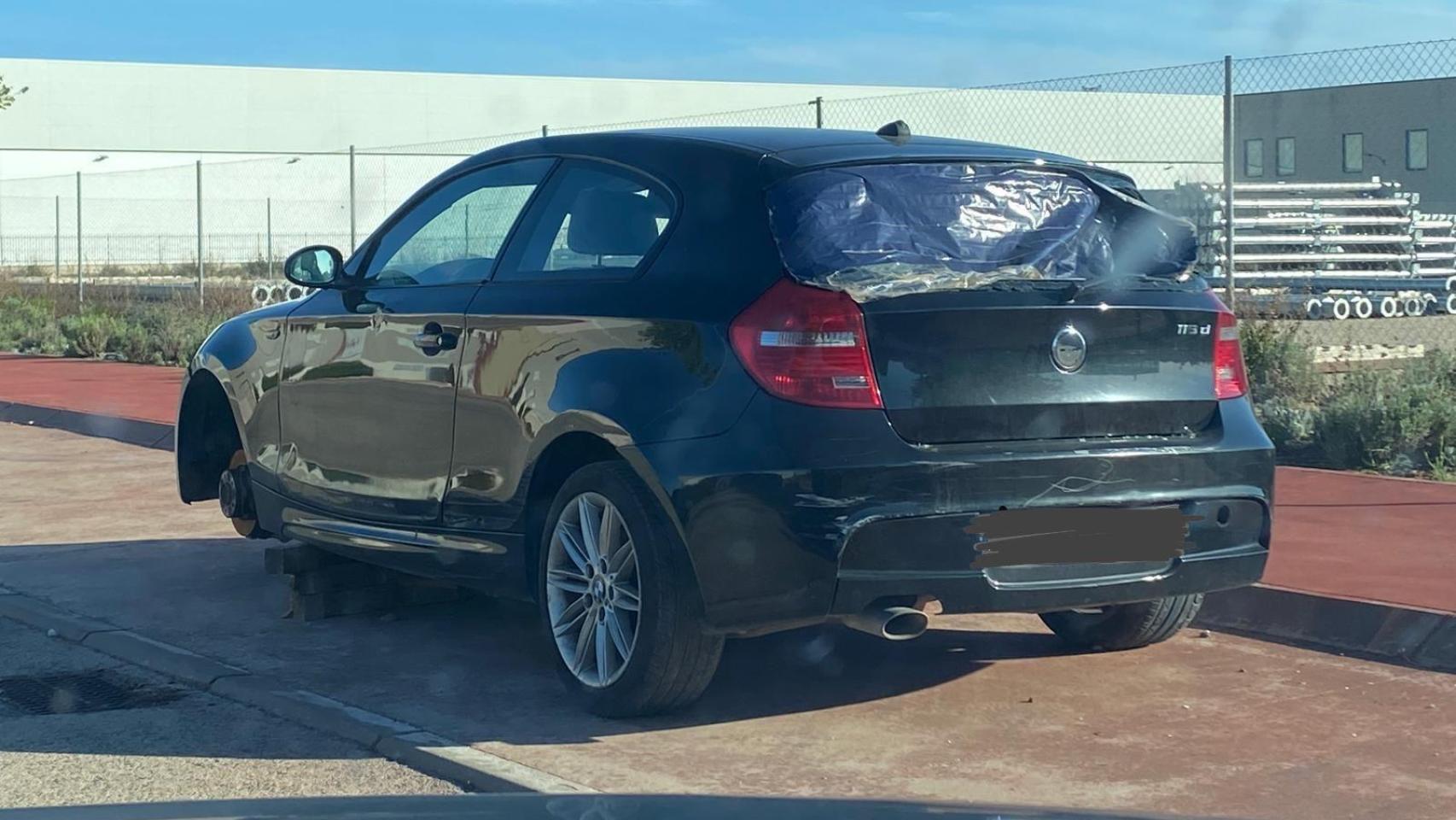 Vehículo abandonado en Albacete.