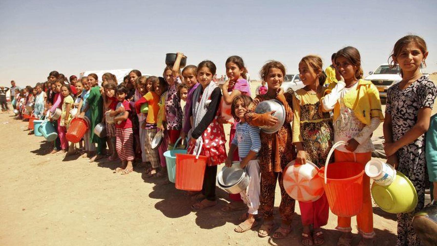 Niñas y mujeres yazidíes en Irak.