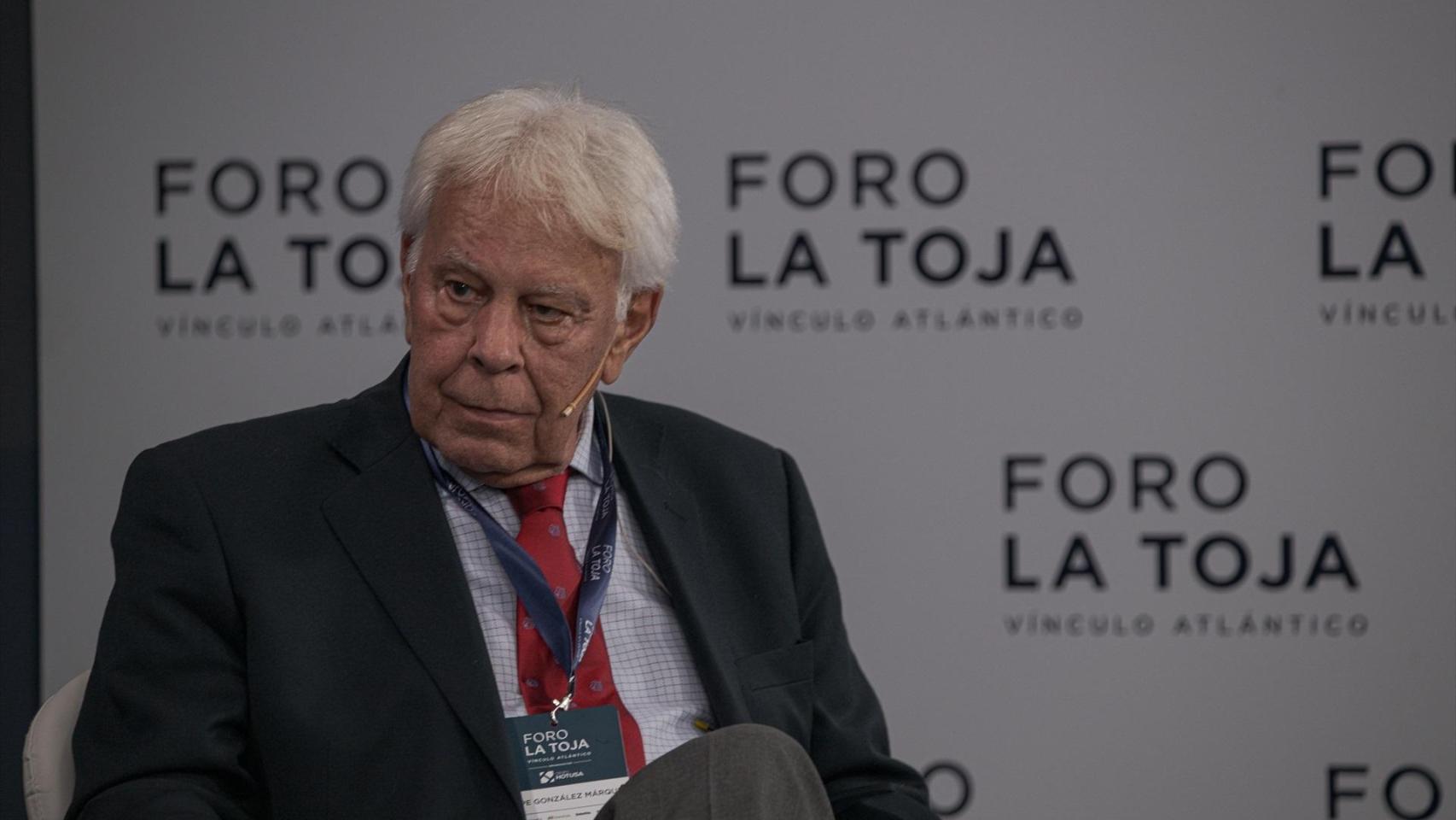 Felipe González en el Foro La Toja, el pasado 3 de octubre.