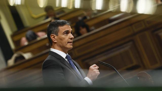 El presidente del Gobierno, Pedro Sánchez, este miércoles en el Congreso de los Diputados.