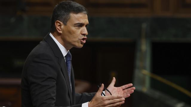 Pedro Sánchez, este miércoles, en el Congreso de los Diputados.