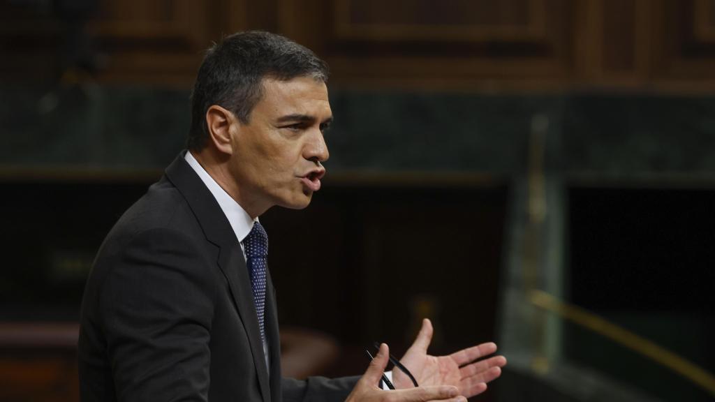 Pedro Sánchez, este miércoles, en el Congreso de los Diputados.