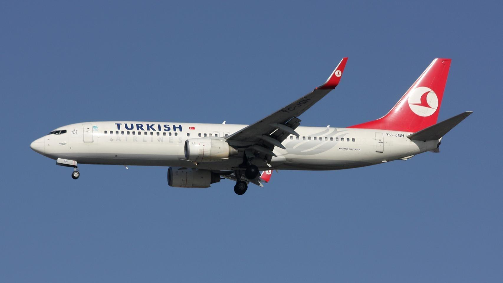 Imagen de archivo de un avión de Turkish Airlines