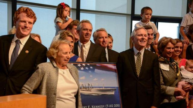 La familia Kennedy, con Ethel Kennedy situada a la izquierda, en una imagen de 2016.