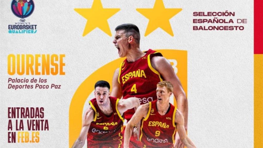 La selección española de baloncesto disputará en Ourense un partido clave para el Eurobasket 2025