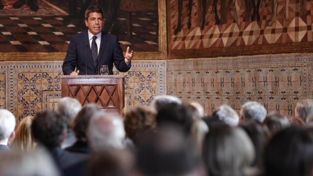 El presidente de la Generalitat durante su discurso.