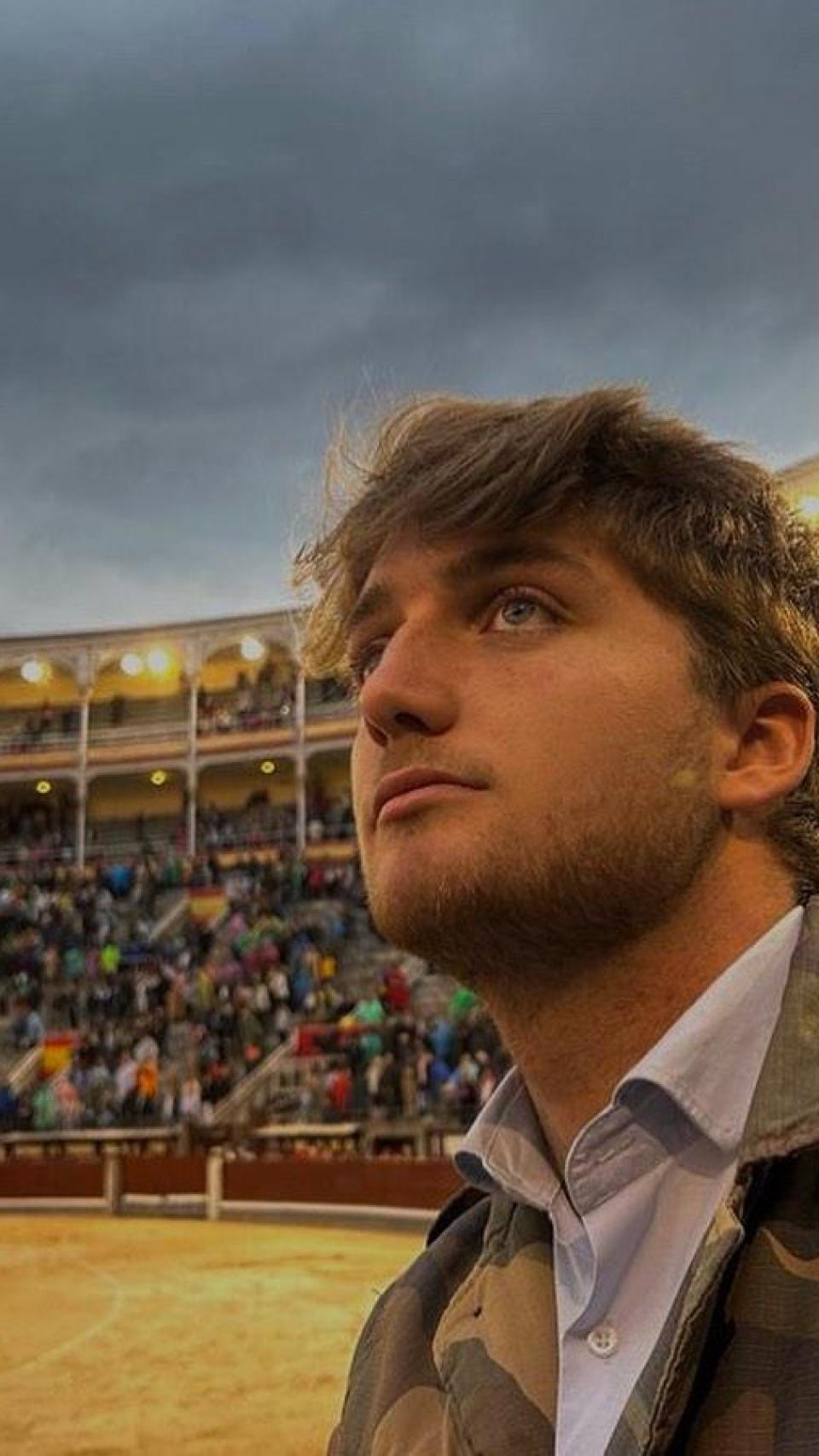 Rafael Camino Álvarez en una plaza de toros.