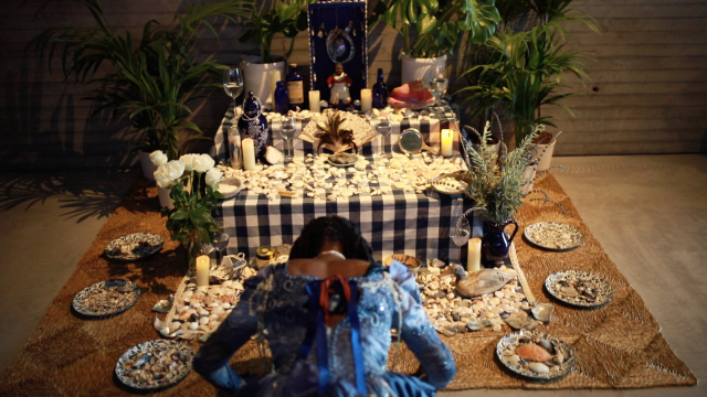Desiree Morris: 'Bendición–Un ritual, una performance, una ofrenda',2023. Foto: Lourdes Cabrera