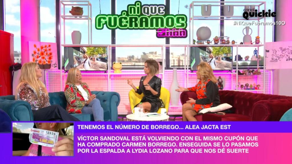 Marta Riesco, Belén Esteban, María Patiño y Lydia Lozano en 'Ni que fuéramos'.