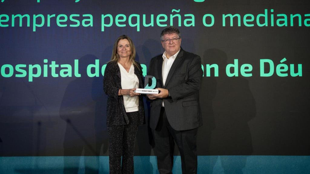 Pilar Roch (Ametic) y Francesc Garcia (Hospital Sant Joan de Deu).