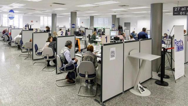 Una oficina de la Agencia Tributaria en Madrid.