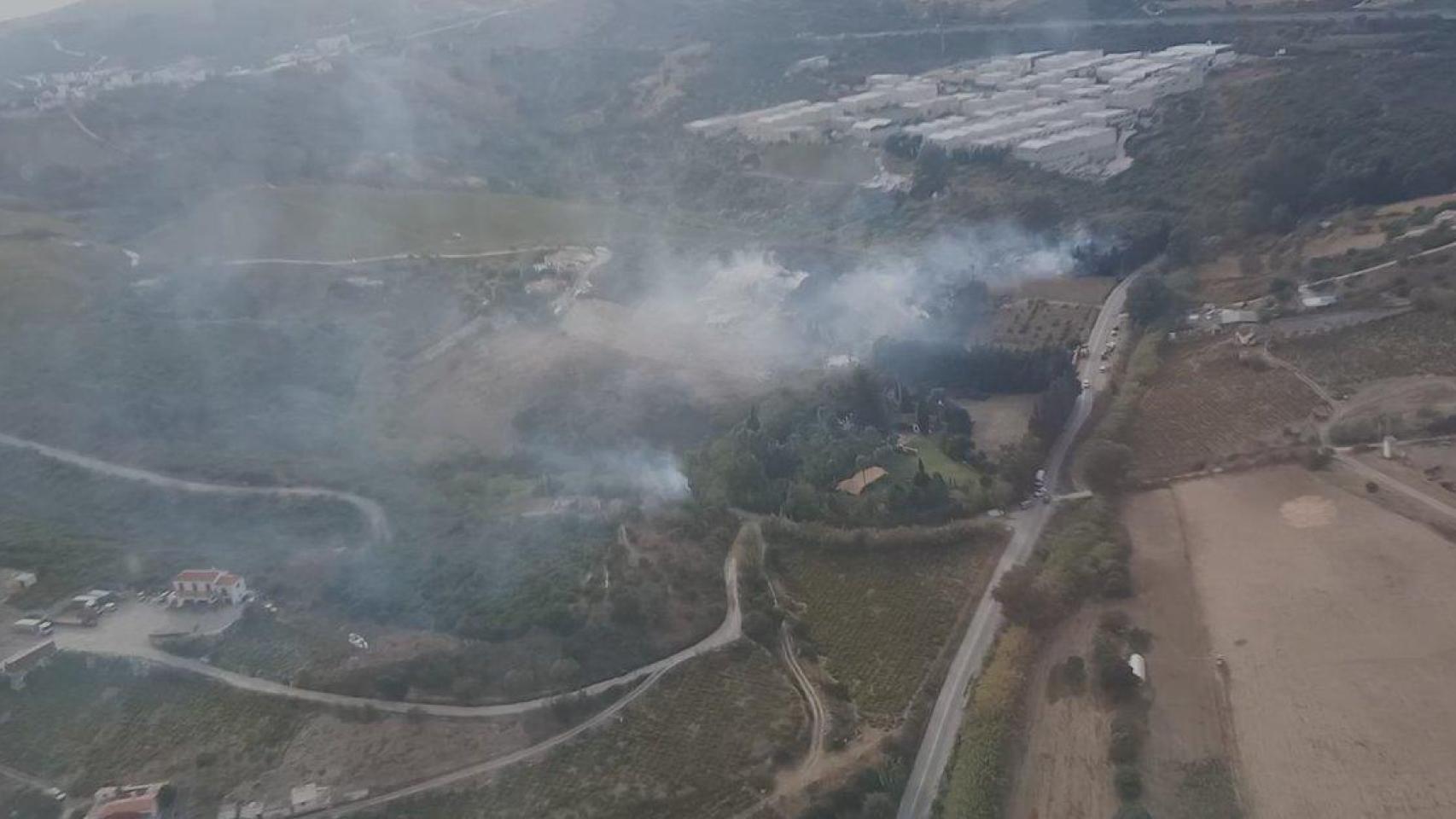 El incendio forestal de Manilva (Málaga).