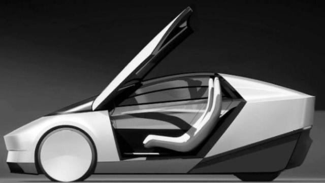 Ilustración artística del supuesto Cybercab.