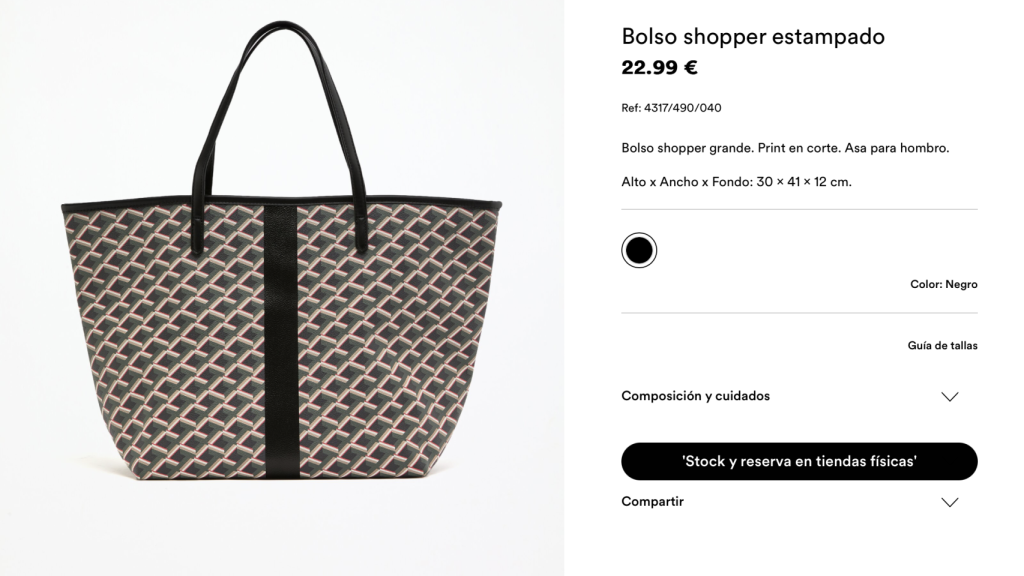 Bolso shopper estampado.