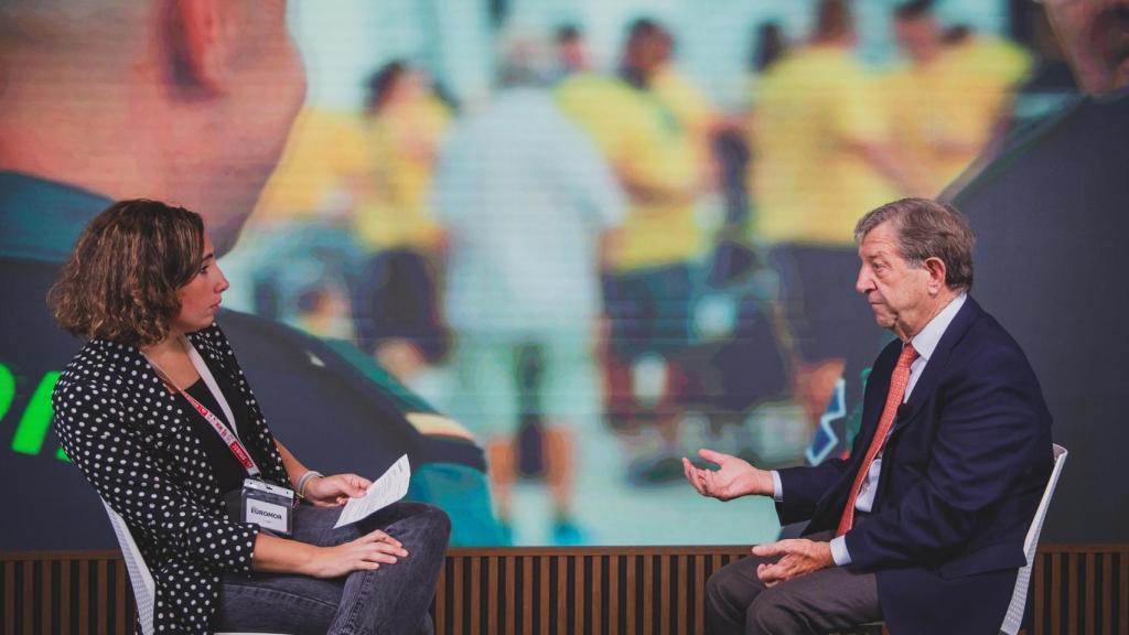 Luis Partida en las oficinas de El Español durante su entrevista.