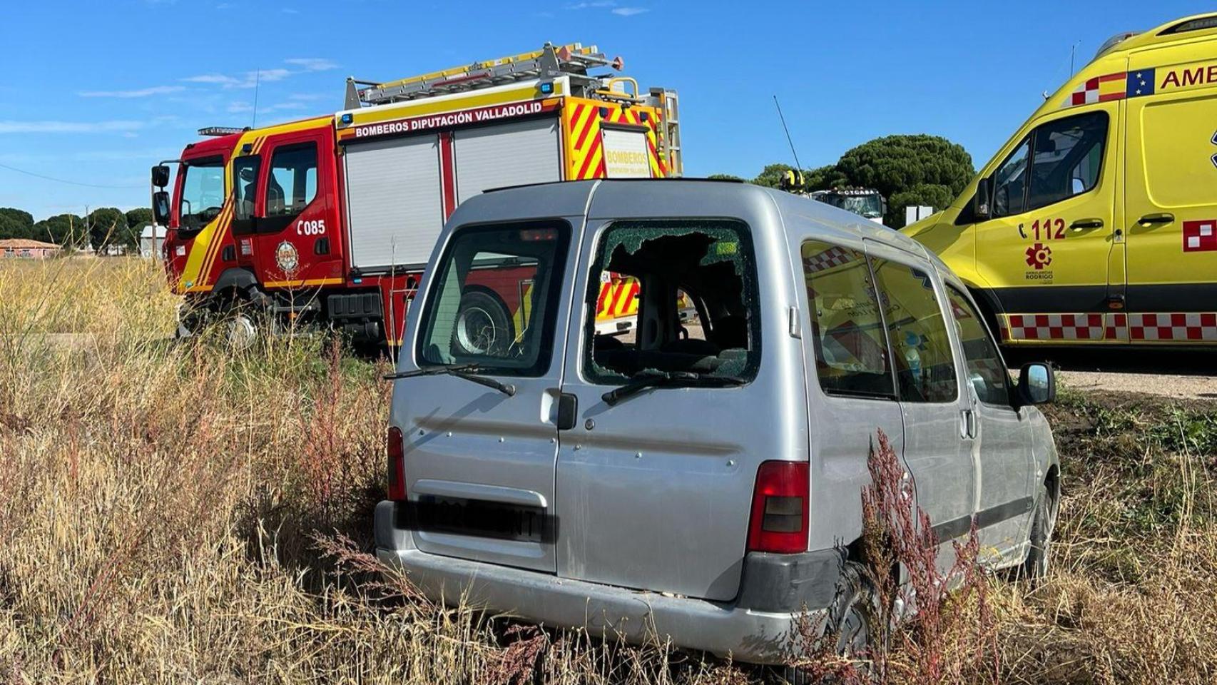 Imagen de una de las furgonetas implicadas en el accidente