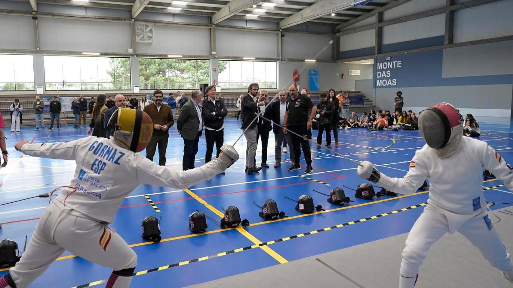 Inauguración de la reforma del pabellón de Monte das Moas