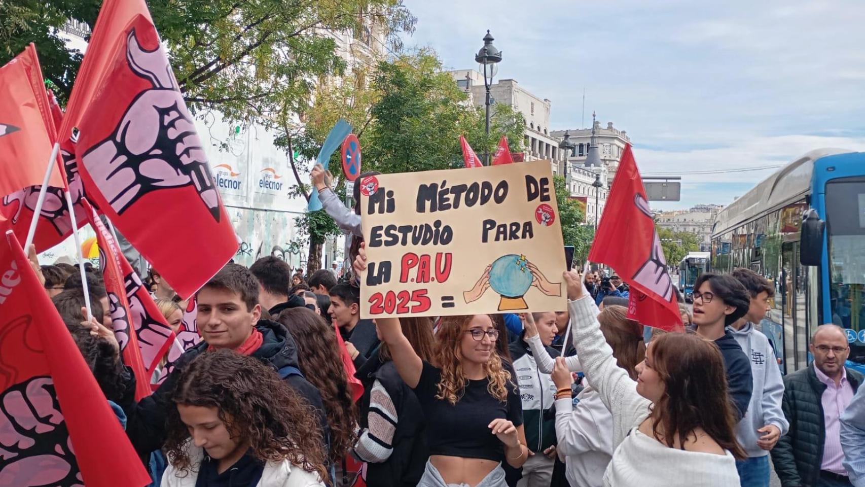 Imagen de una manifestación del Sindicato de Estudiantes