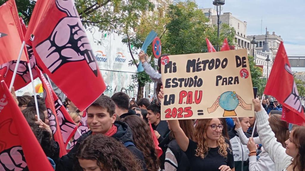 Imagen de una manifestación del Sindicato de Estudiantes