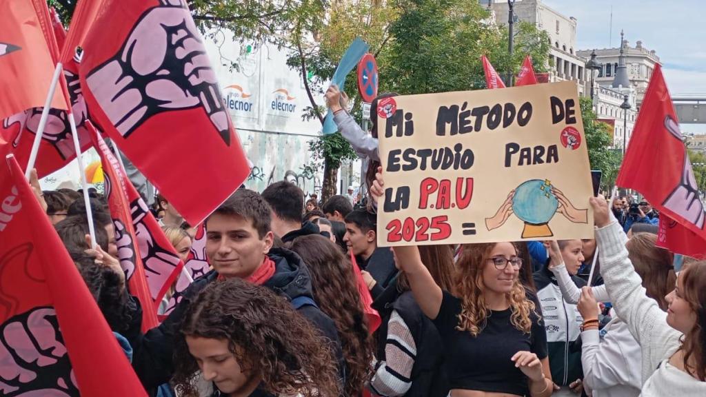 Imagen de una manifestación del Sindicato de Estudiantes