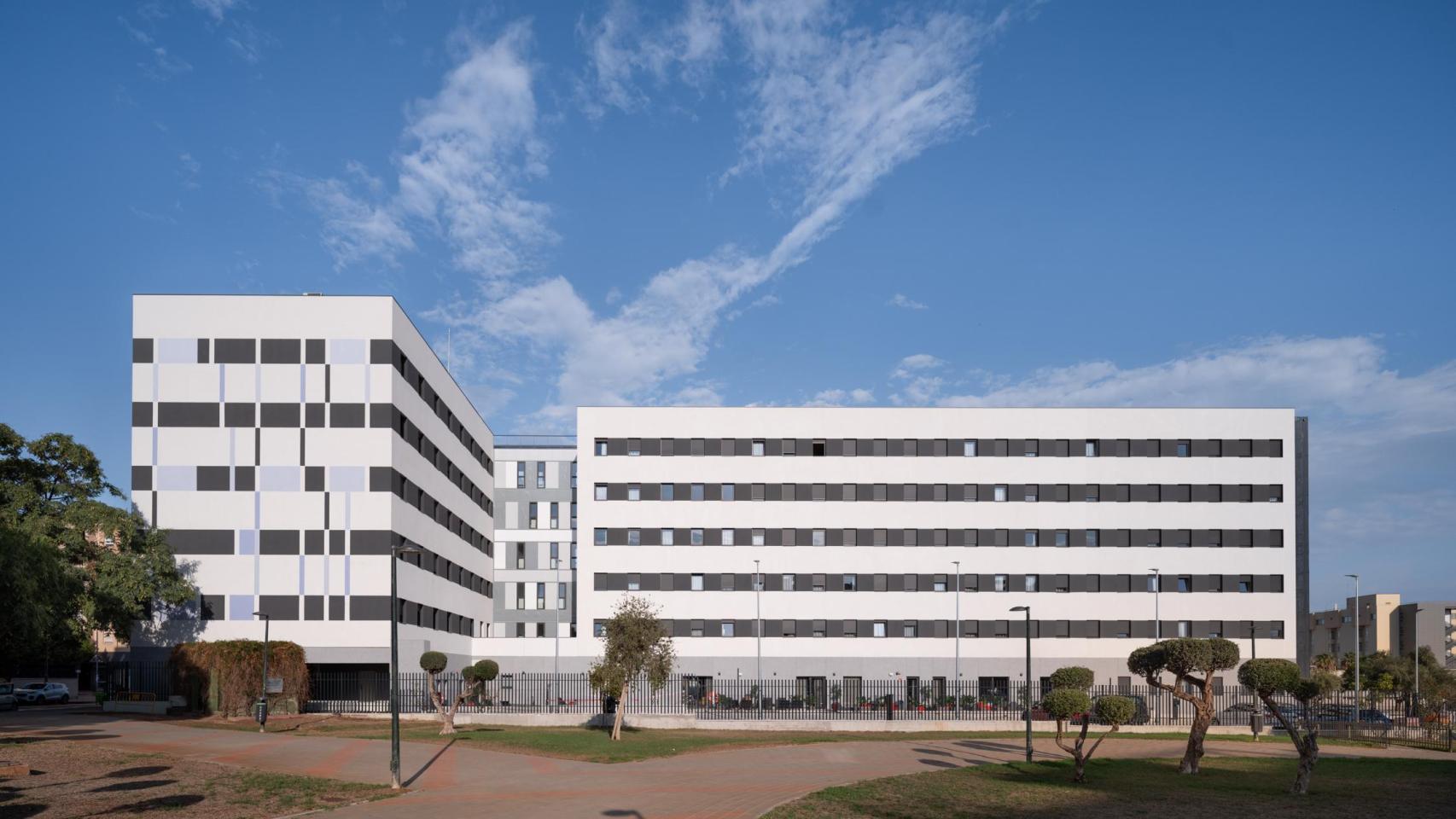 Imagen de la residencia de estudiantes de Nodis en Málaga.