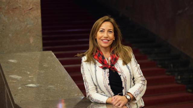 Natalia Chueca, en el Ayuntamiento de Zaragoza.