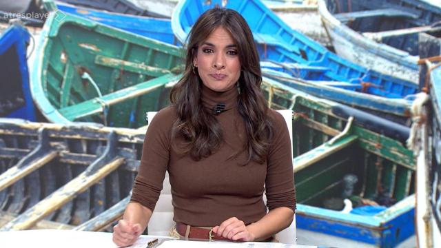 La presentadora Esther Vaquero en 'Antena 3 Noticias'.