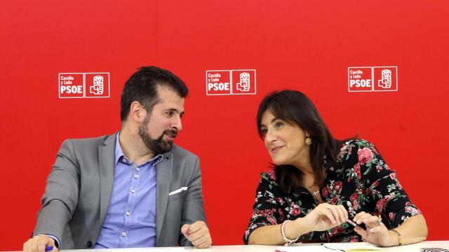 El secretario general del PSCyL, Luis Tudanca, y la secretaria de Organización del partido, Ana Sánchez, en una imagen de archivo