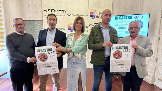 Presentación del evento gastronómico de Prádena este viernes en la Diputación de Segovia