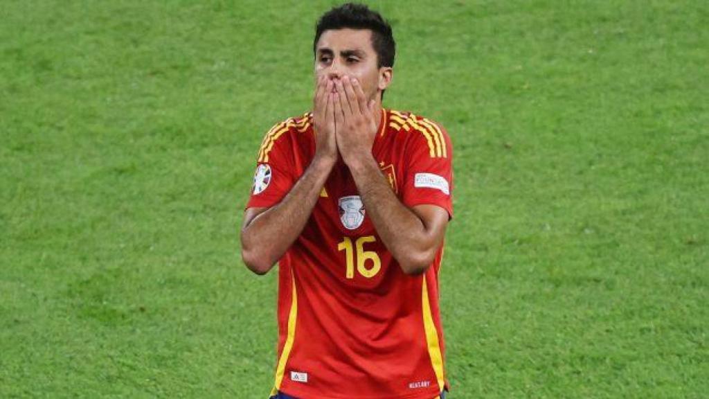 Rodri, lesionado durante la final de la Eurocopa 2024.