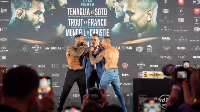 Franco Tenaglia y Tony Soto, en la rueda de prensa previa a BKFC Spain