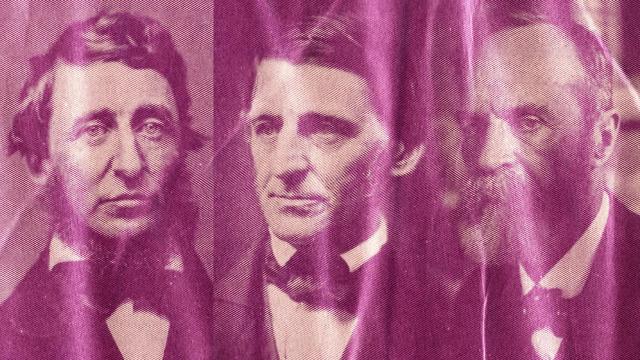 De izquierda a derecha: Thoreau, Emerson y William James.