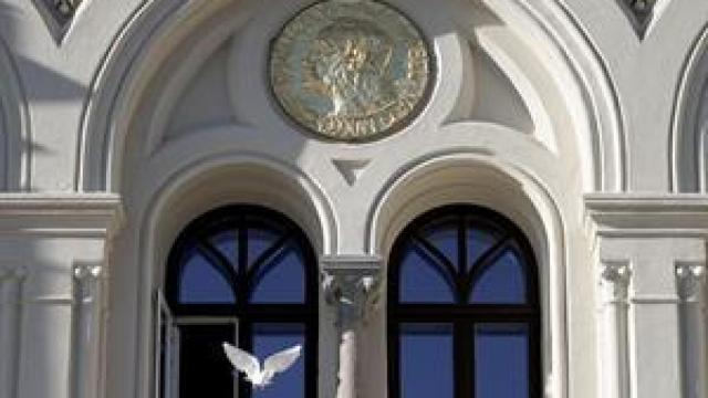 Fachada de la sede del centro de los Premios Nobel