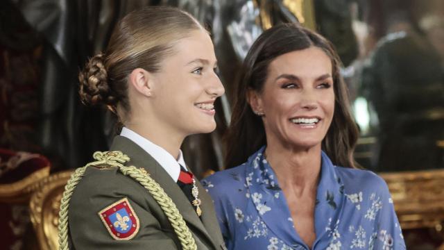 Letizia y la Princesa, en 12 de octubre de 2023.