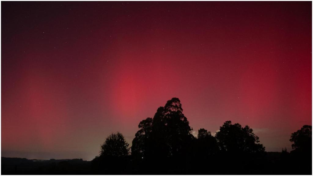 Aurora boreal en Betanzos